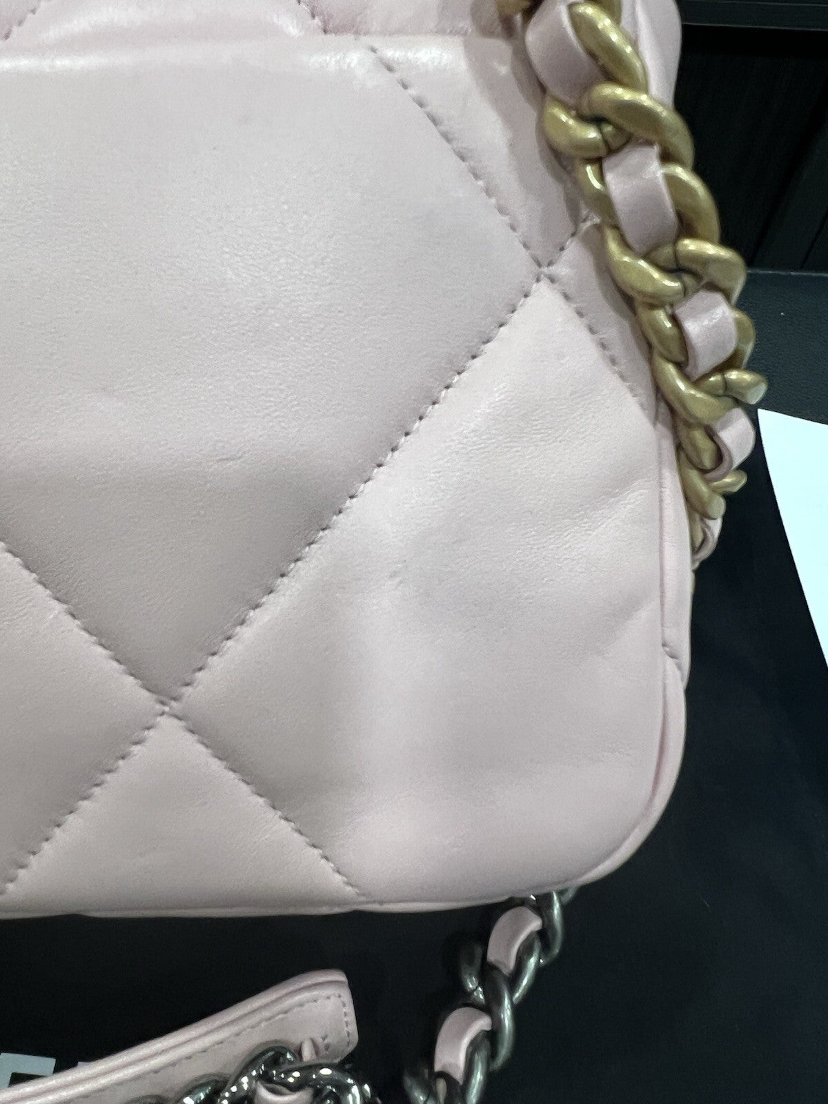 Chanel Medium 19 Flap Bag Baby Pink W/Authenticity Retail $6600