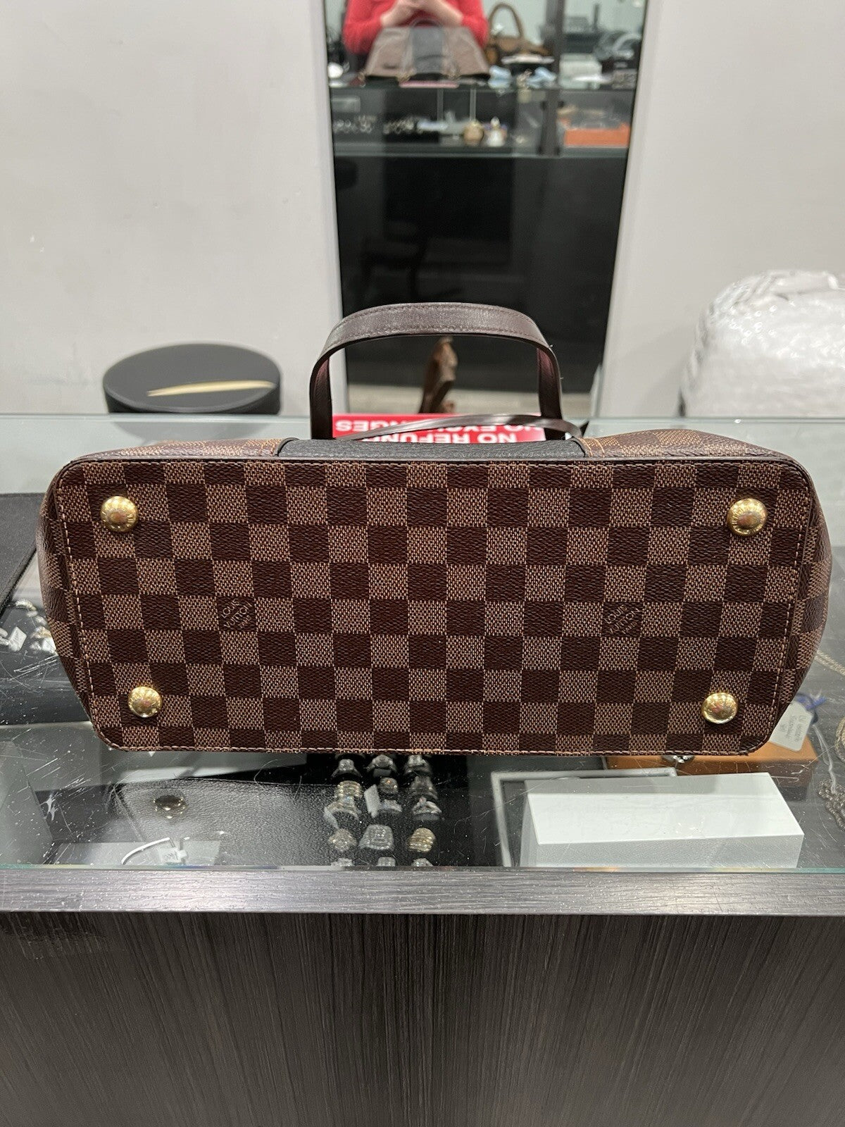 Louis Vuitton Damer Ebene "Jersey" Tote Bag W/Certificate Of Authenticity