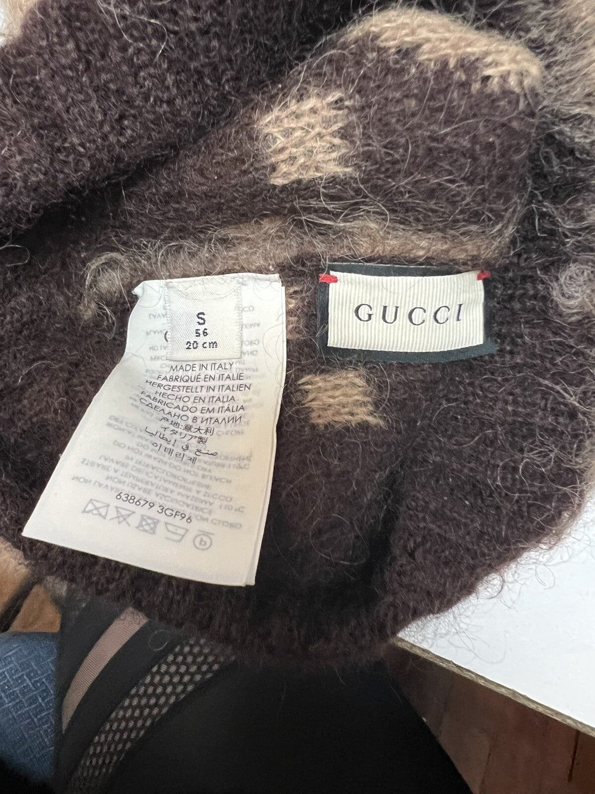 Gucci Signature G Mohair Beanie Size S
