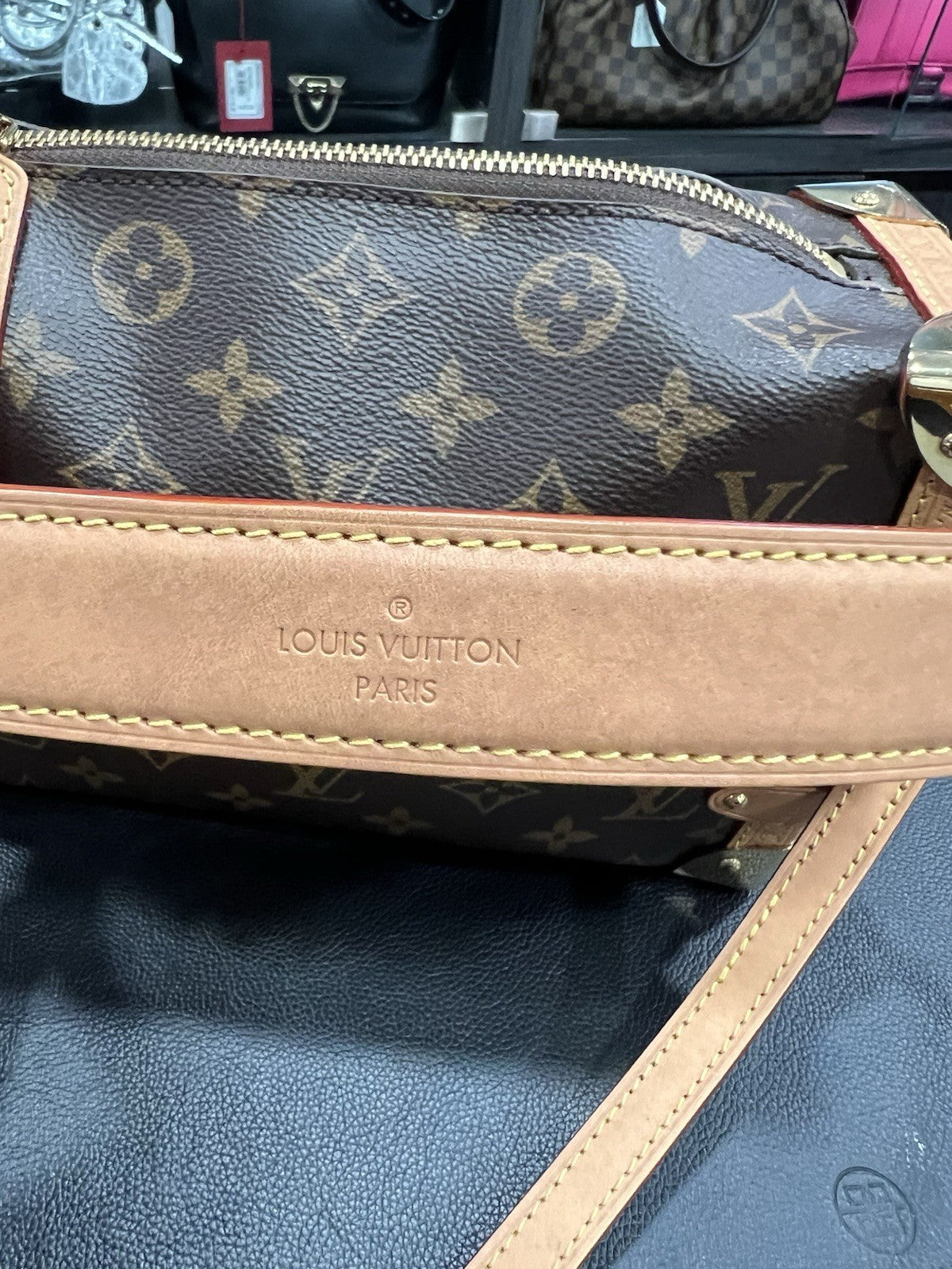 Louis Vuitton Side Trunk Bag MM With Duster Tag & Authenticity