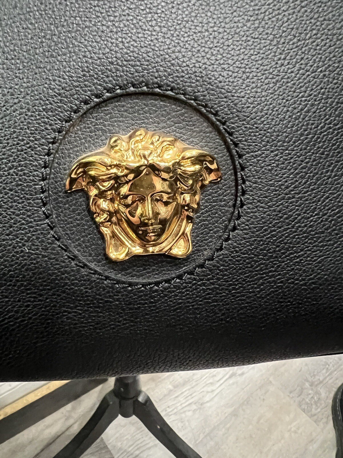 Versace Leather La Medusa Leather Crossbody Bag