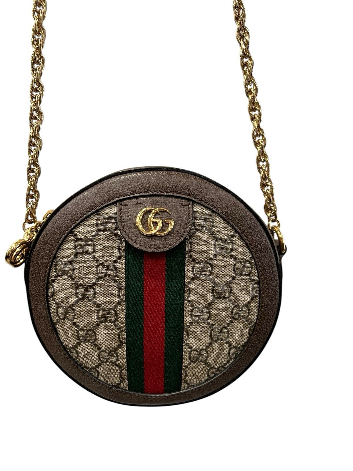 Gucci Ophidia Mini Round Bag With Authenticity