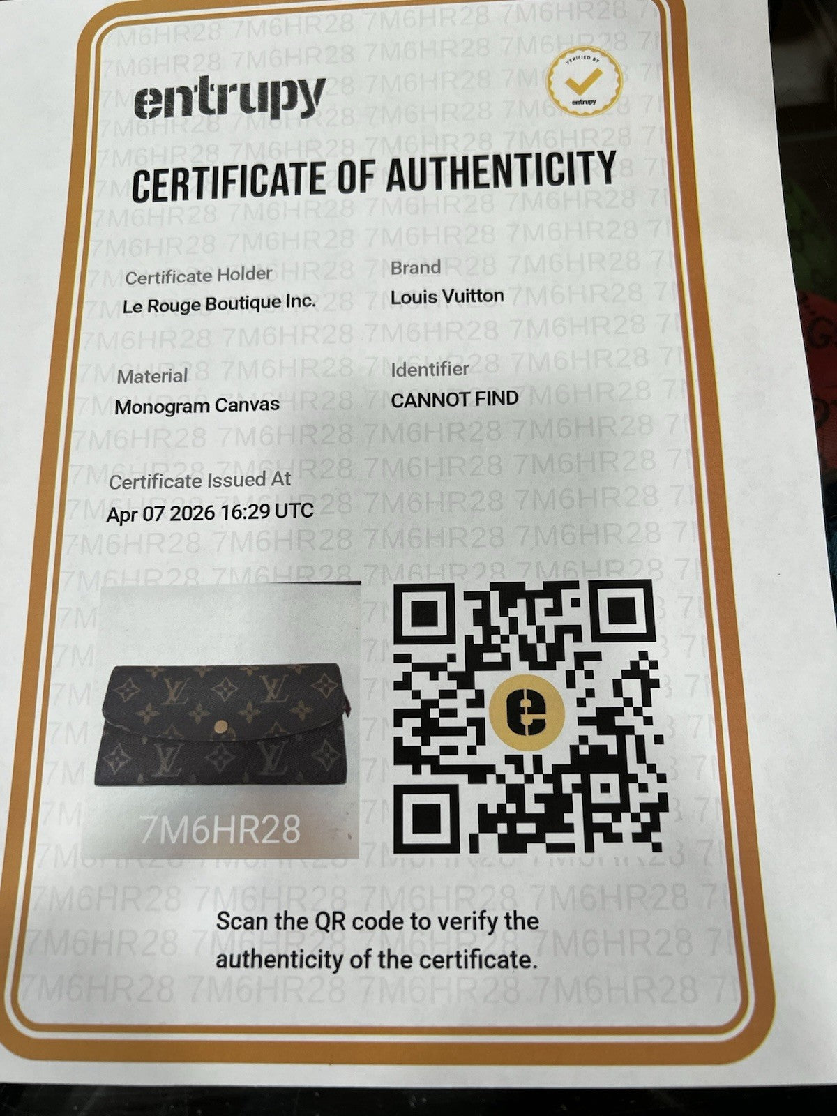 Louis Vuitton Emilie Wallet Complete Set & Authenticity Monogram/Fuchsia