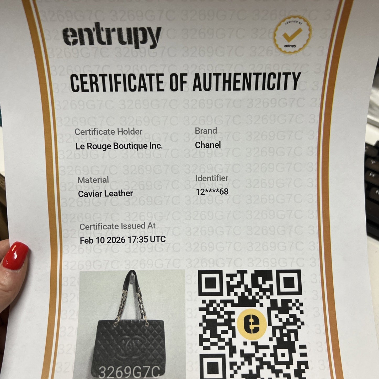 Chanel GST Grand Shopper Tote With Authenticity