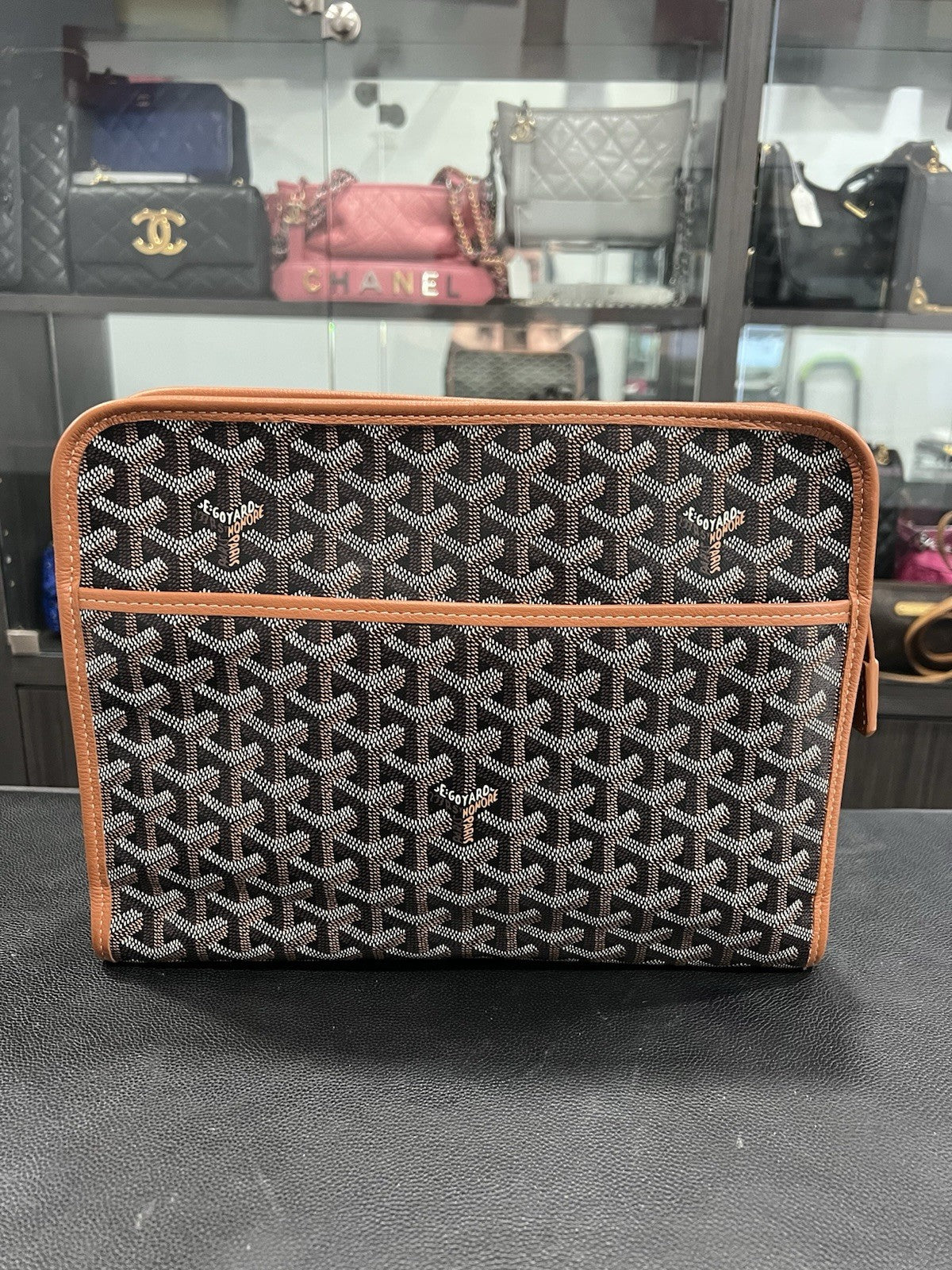 Goyard Jouvence Coated Canvas GM Toiletry Pouch W/Authentication
