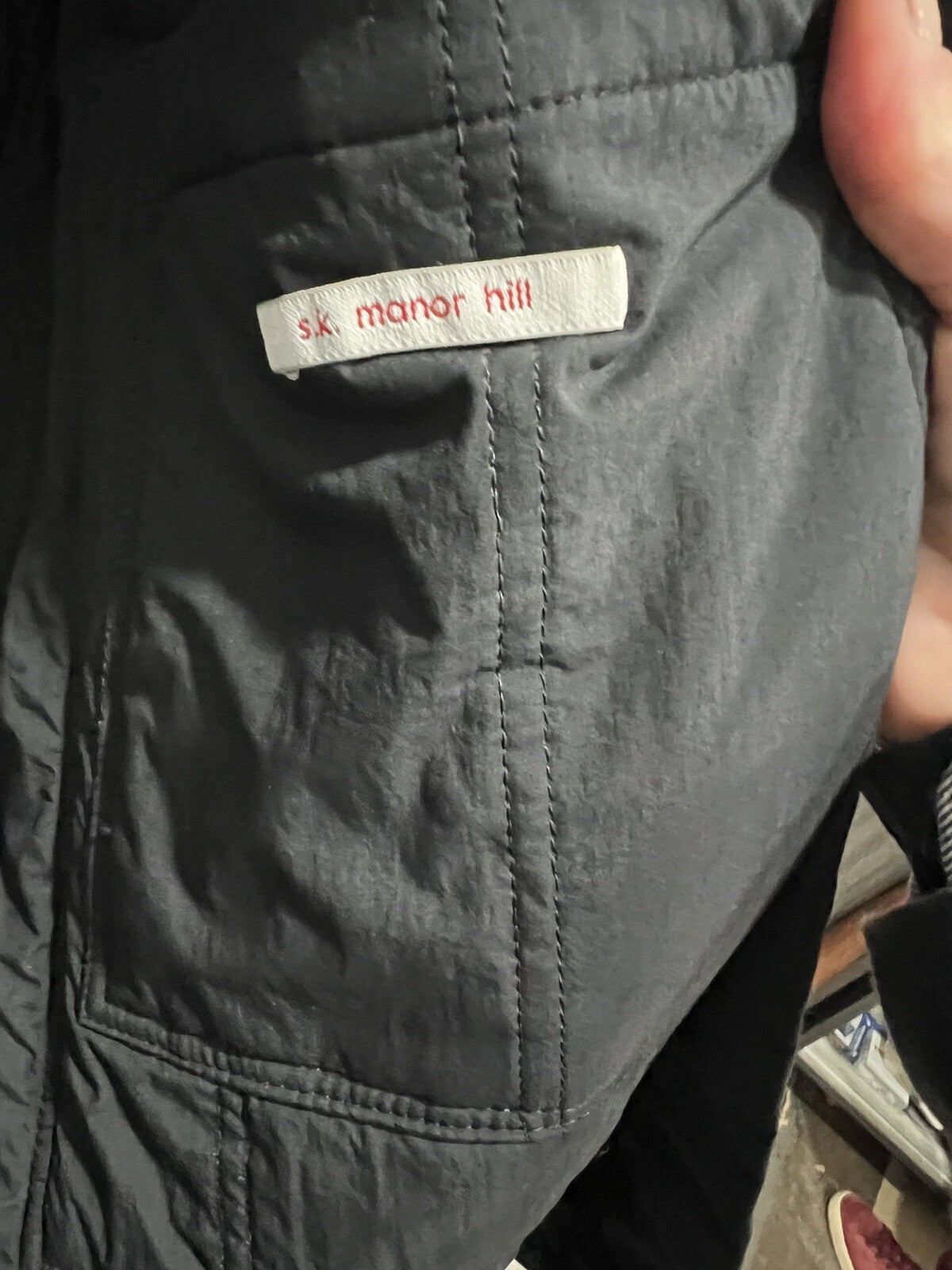 S.K. Manor Hill Quilted Hooded Recycled Nylon Long Jacket Size L (Retail $700)