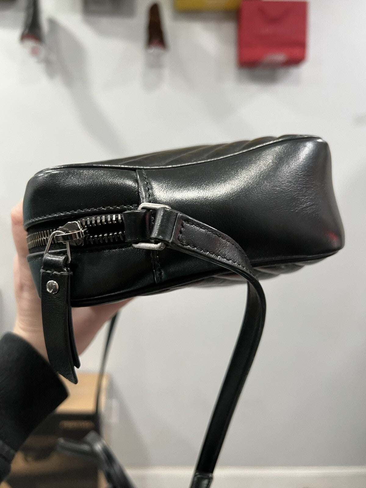 YSL Saint Laurent Black Lou Camera Bag