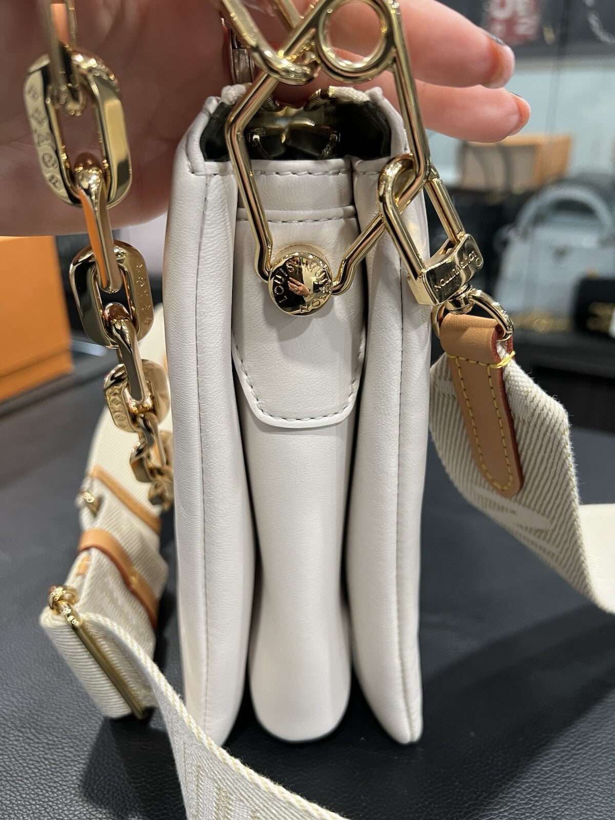 Louis Vuitton Cream Coussin PM Box Duster & Tags