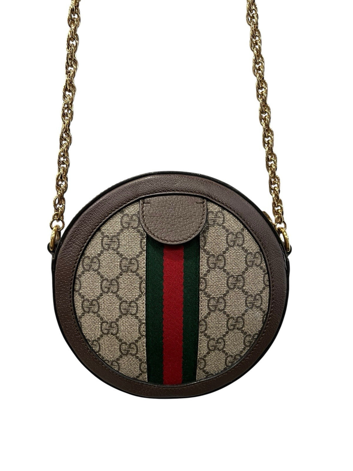 Gucci Ophidia Mini Round Bag With Authenticity