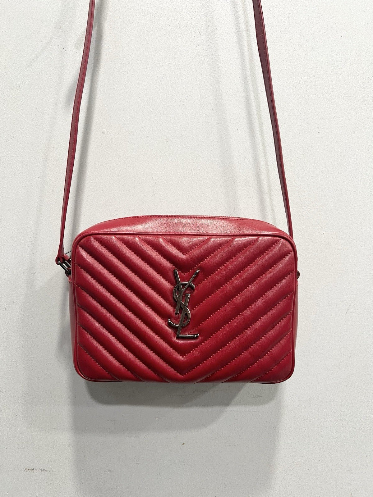 Saint Laurent Matelassé Calfskin Lou Camera Crossbody Bag