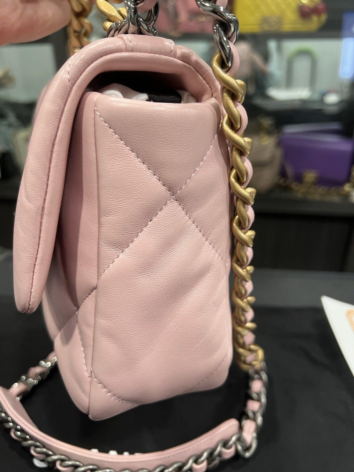Chanel Medium 19 Flap Bag Baby Pink W/Authenticity Retail $6600