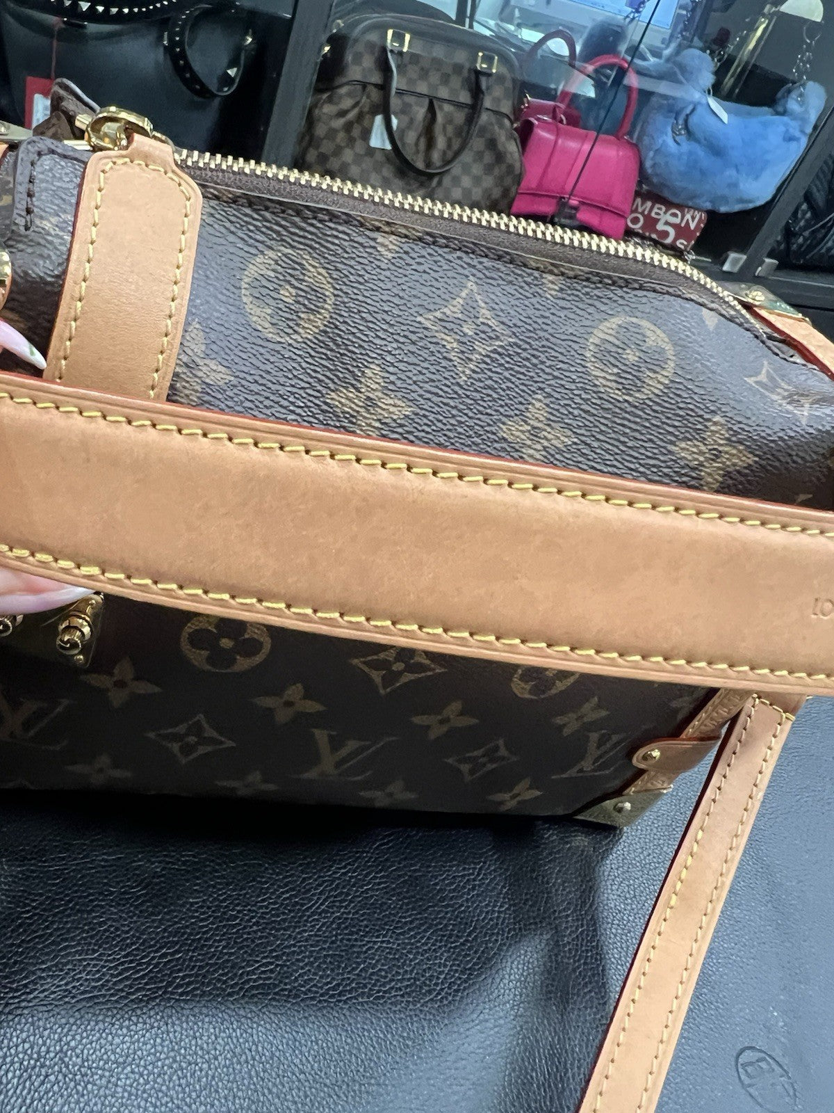 Louis Vuitton Side Trunk Bag MM With Duster Tag & Authenticity