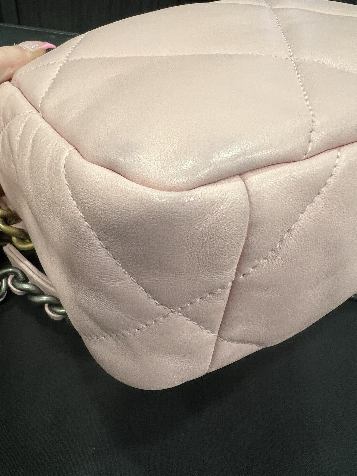 Chanel Medium 19 Flap Bag Baby Pink W/Authenticity Retail $6600