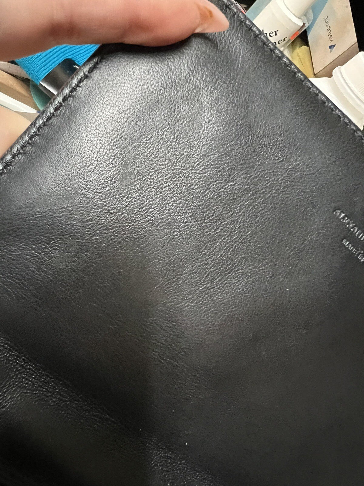 Alexander McQueen Black Patent Skull Chain Bag Quilted