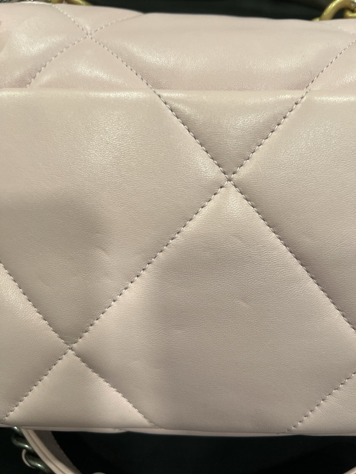 Chanel Medium 19 Flap Bag Baby Pink W/Authenticity Retail $6600