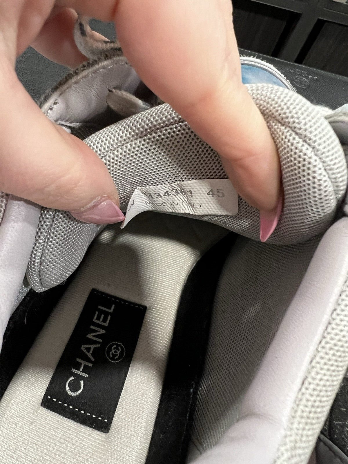 Chanel Men's Suede/Mesh Trainers Size 45/US12 Multicolor Retail $1500