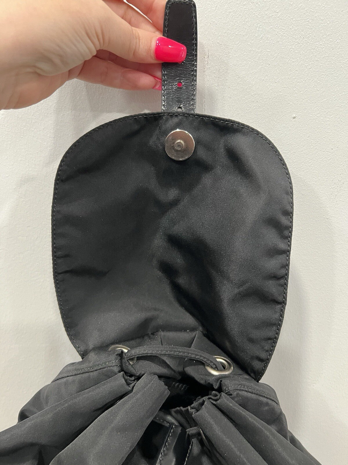 Prada Vela Nylon Tessuto Black Backpack With Certificate Of Authenticity