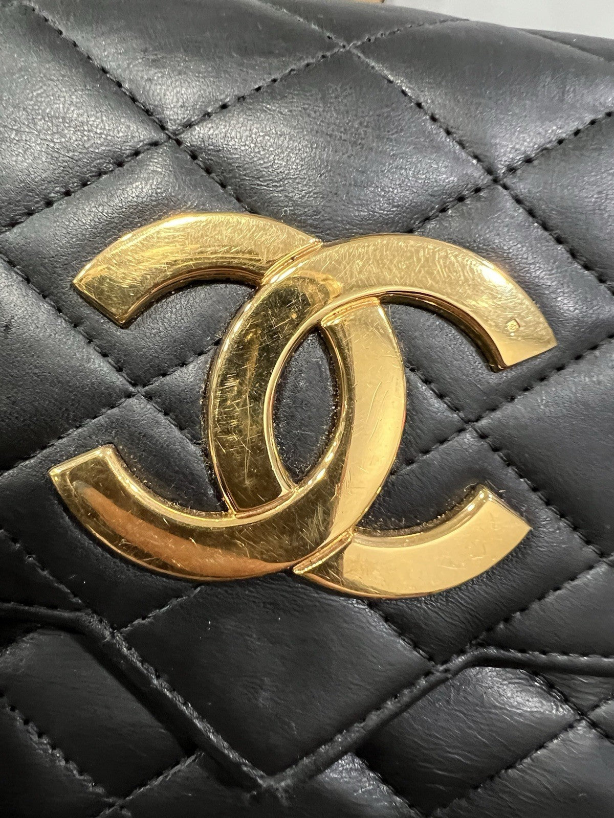 Chanel Vintage 24k Gold Plated Rectangular Single Flap Chain Bag