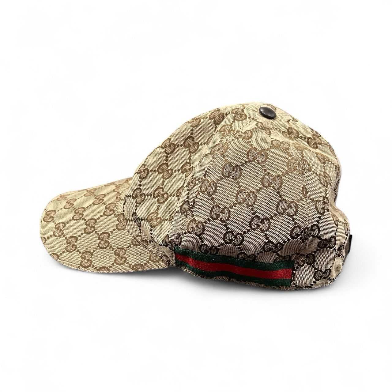 Gucci Canvas Monogram Web Baseball Cap XL Retail $570