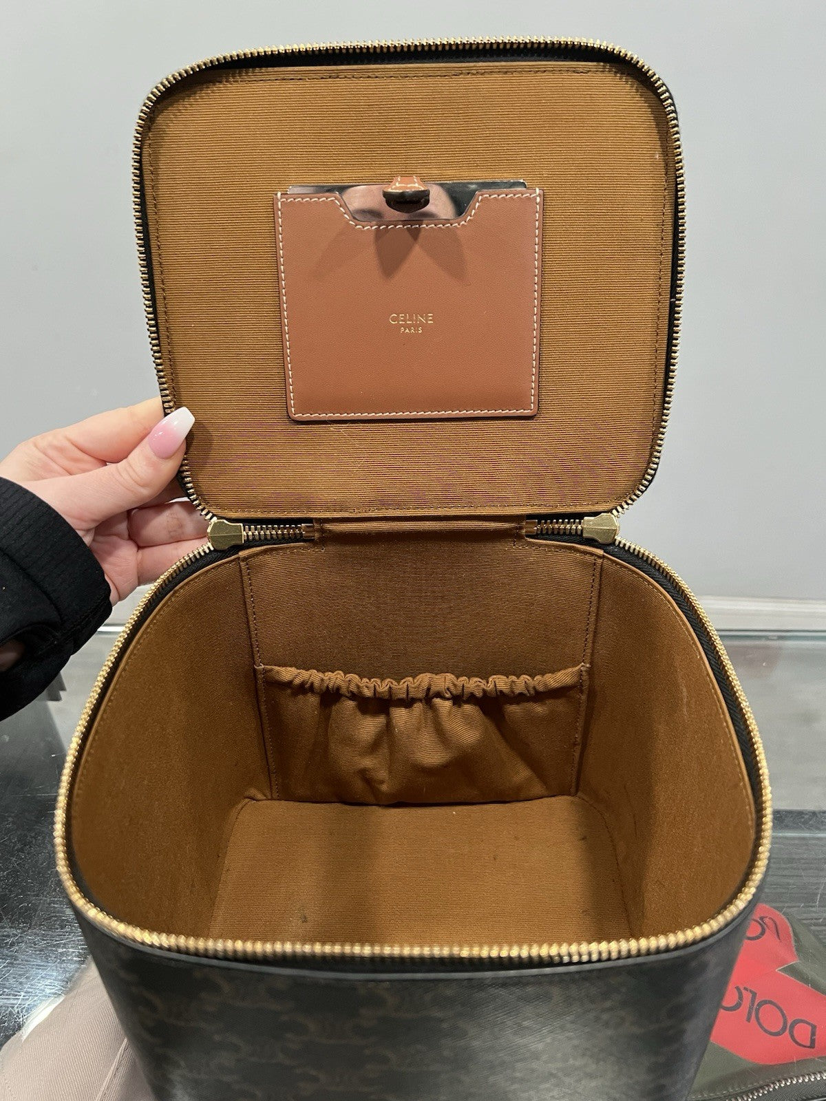 Celine Triomphe Square Vanity Case With Authenticity Retail $920