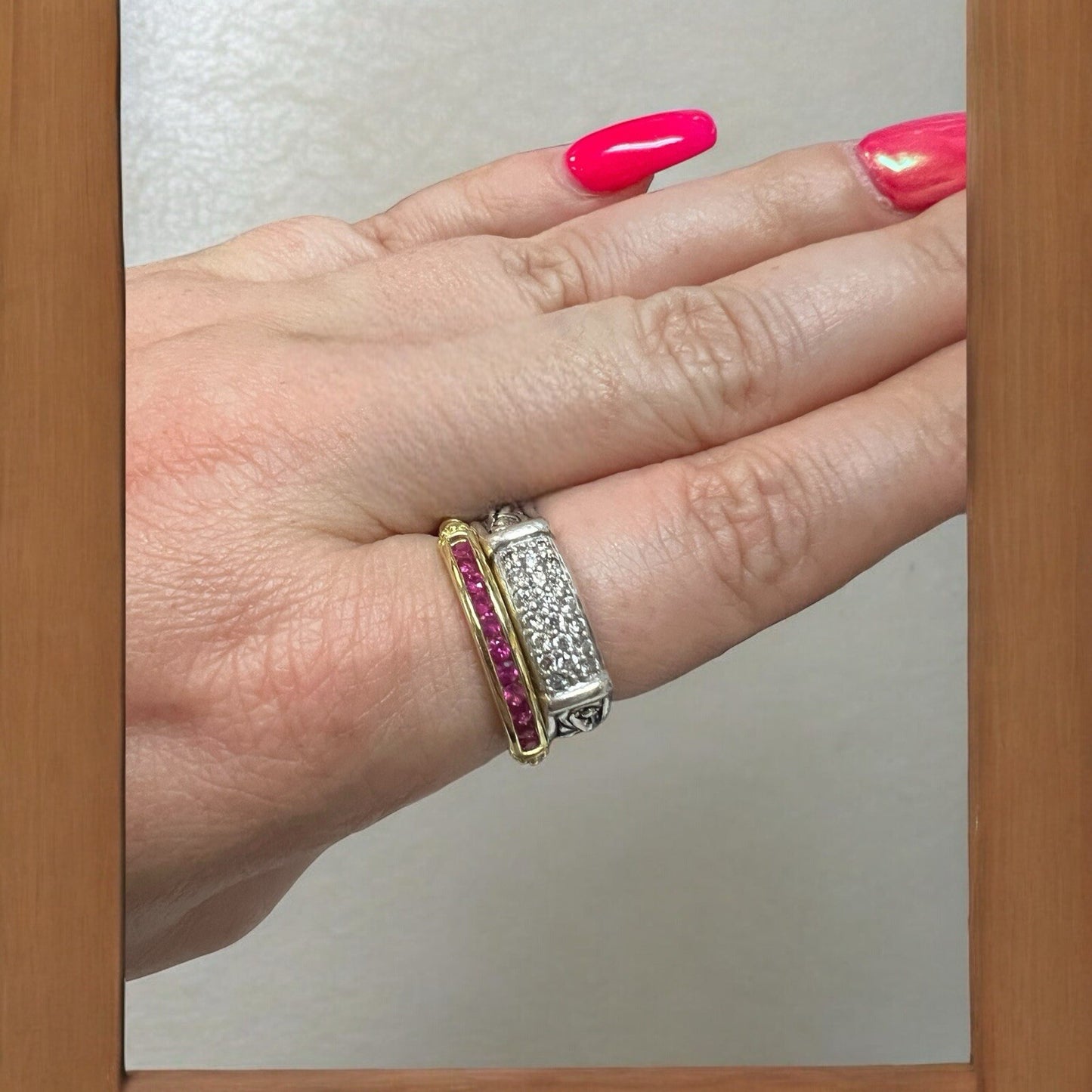 LAGOS 18k Gold Ruby Channel Set Ring Size 8 4.3g RARE