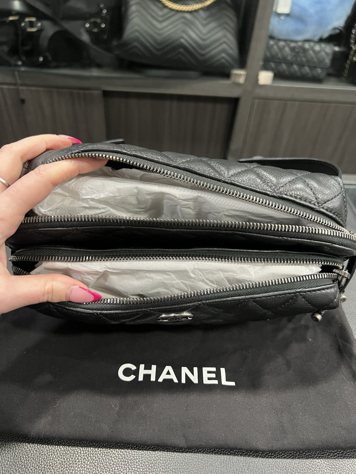 Chanel Caviar Quilted Street Waist Bag NWOB