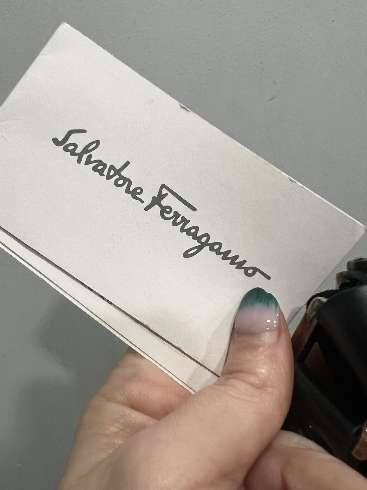 Salvatore Ferramao Gancino Nubuck Baguette Shouler Bag