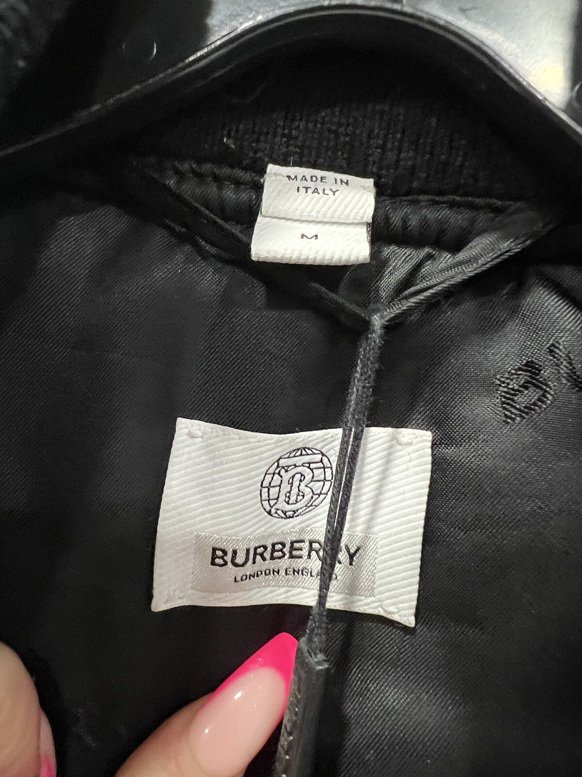 Burberry Men's Size M Mermaid Applique Bomber Jacket