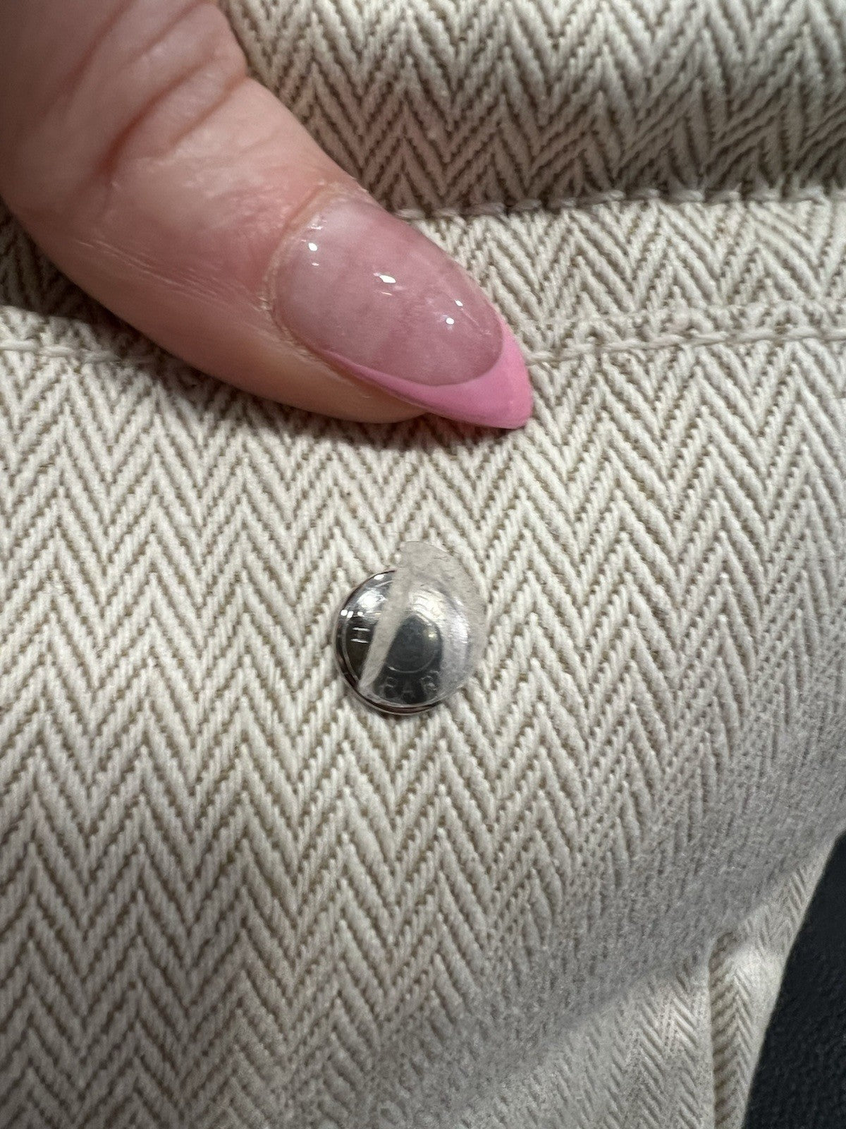 Hermes Cloth Fourbi 25 Pouch With Certificate Of Authenticity