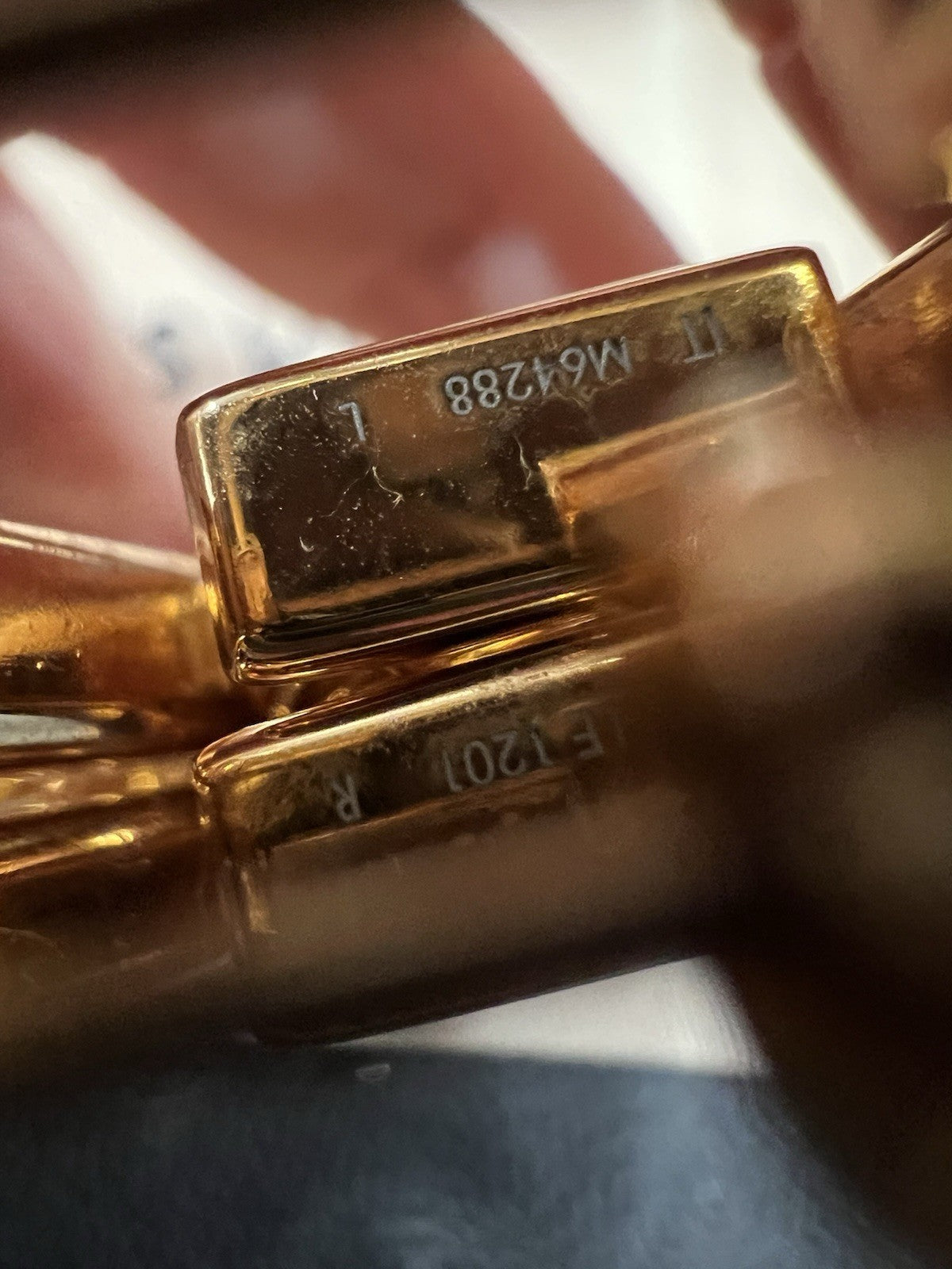 Louis Vuitton Louise GM Hoop Earrings With Box & Duster Retail $725