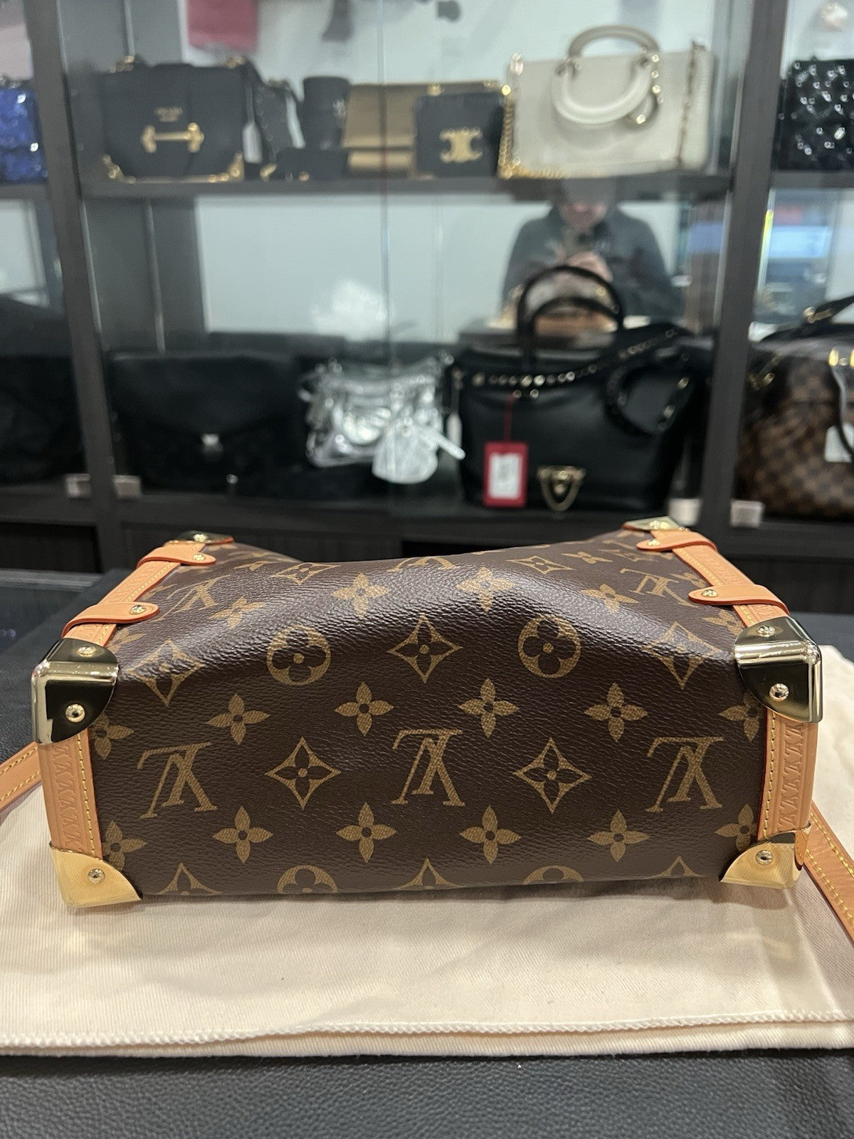 Louis Vuitton Side Trunk Bag MM With Duster Tag & Authenticity