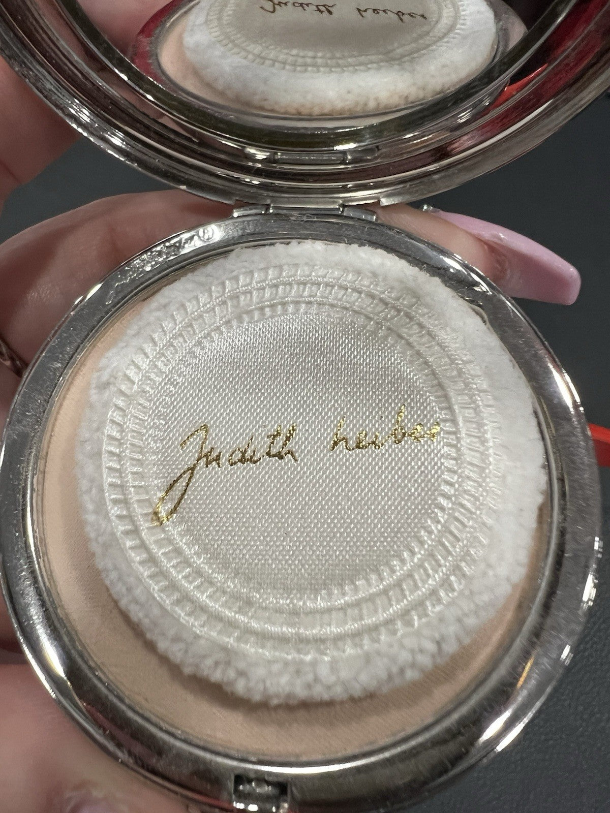 Judith Leiber Pave Crystal Art Deco Powder Compact (NWOB)