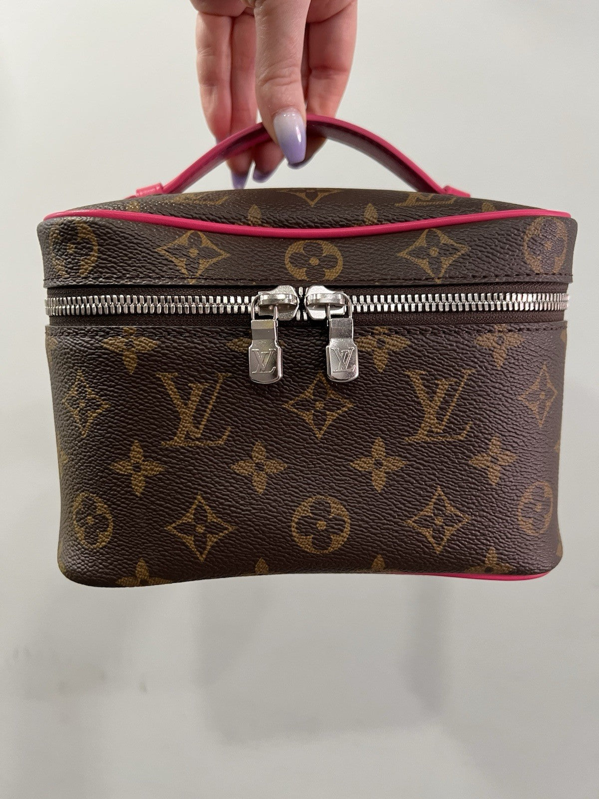 Louis Vuitton Nice Mini Canvas Bag Pink/ Monogram With Authenticity