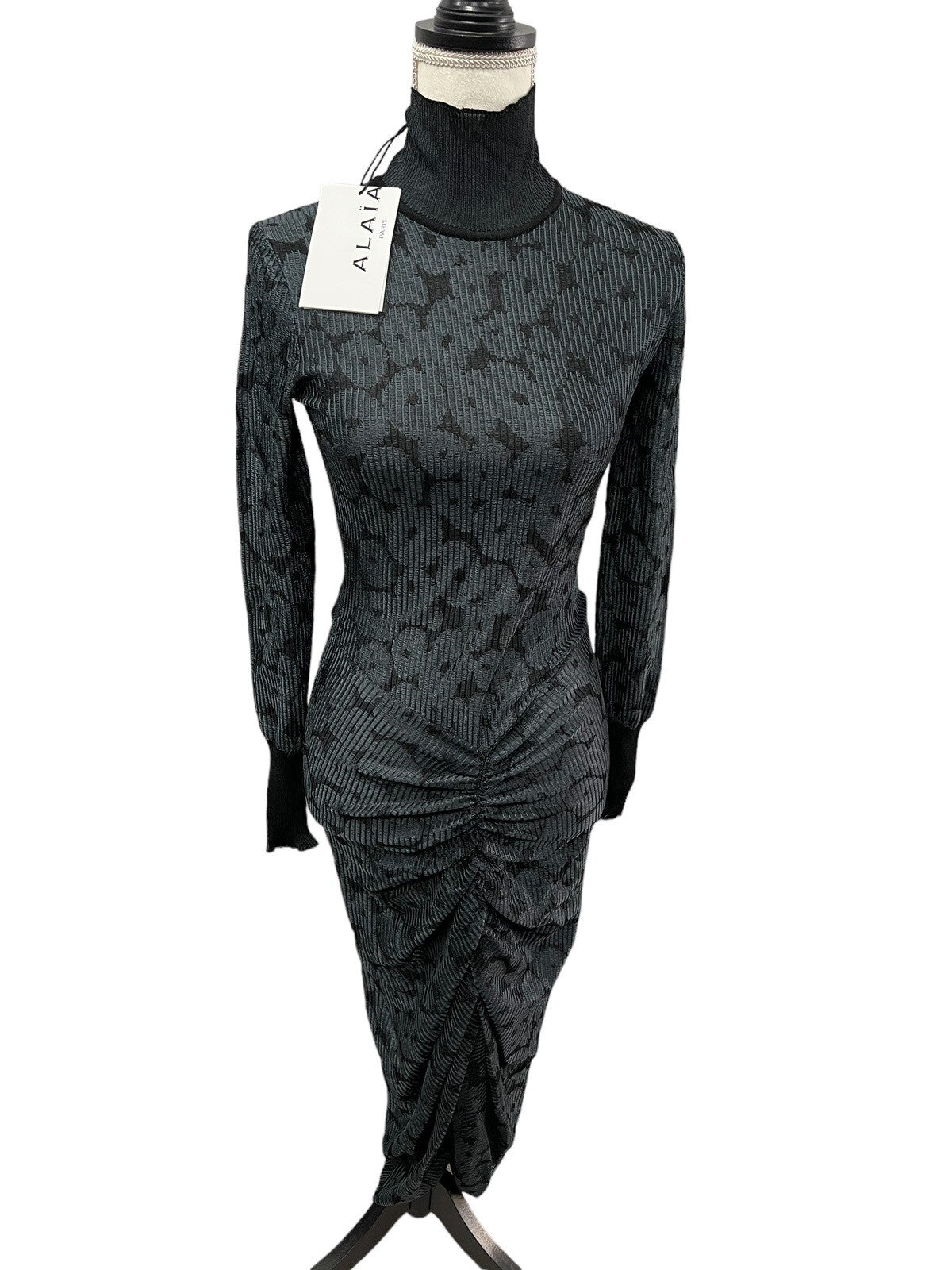 ALAIA Crinoline Jacquard Draped Dress Size 38/M NWT (Retail $2810)