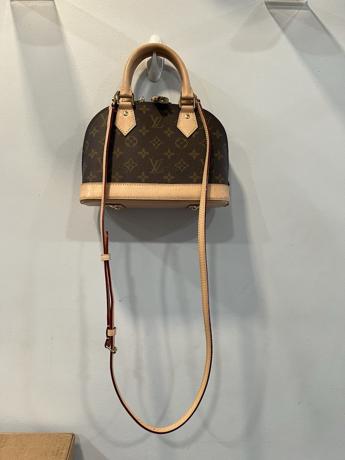 Louis Vuitton Monogram BB Alma With Box Duster Lock Key Receipt Retail $2000