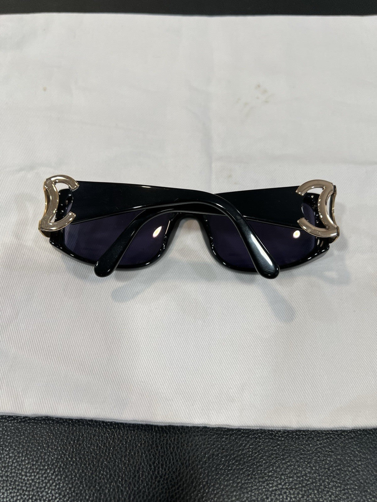 Chanel Cocomark Sunglasses Gold CC Logo Made In Italy 02461 94305 AUTHENTIC