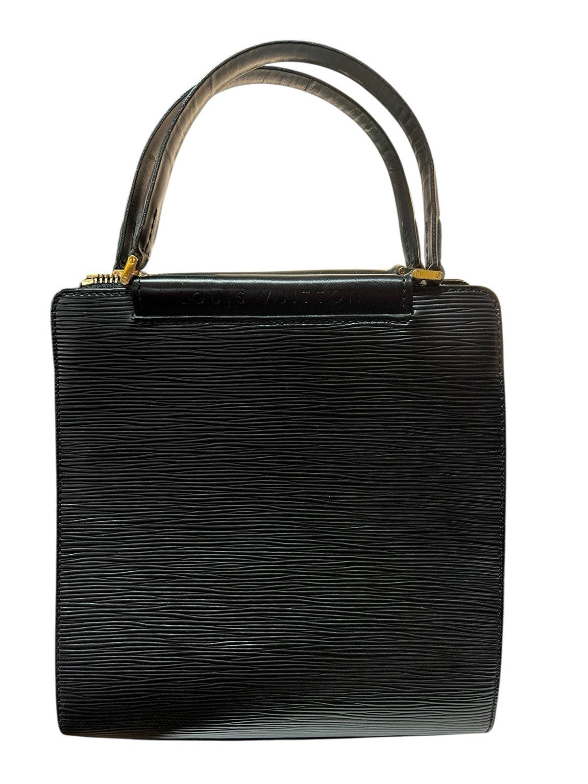 Louis Vuitton Black Epileather Top Handle Figari Pm Bag