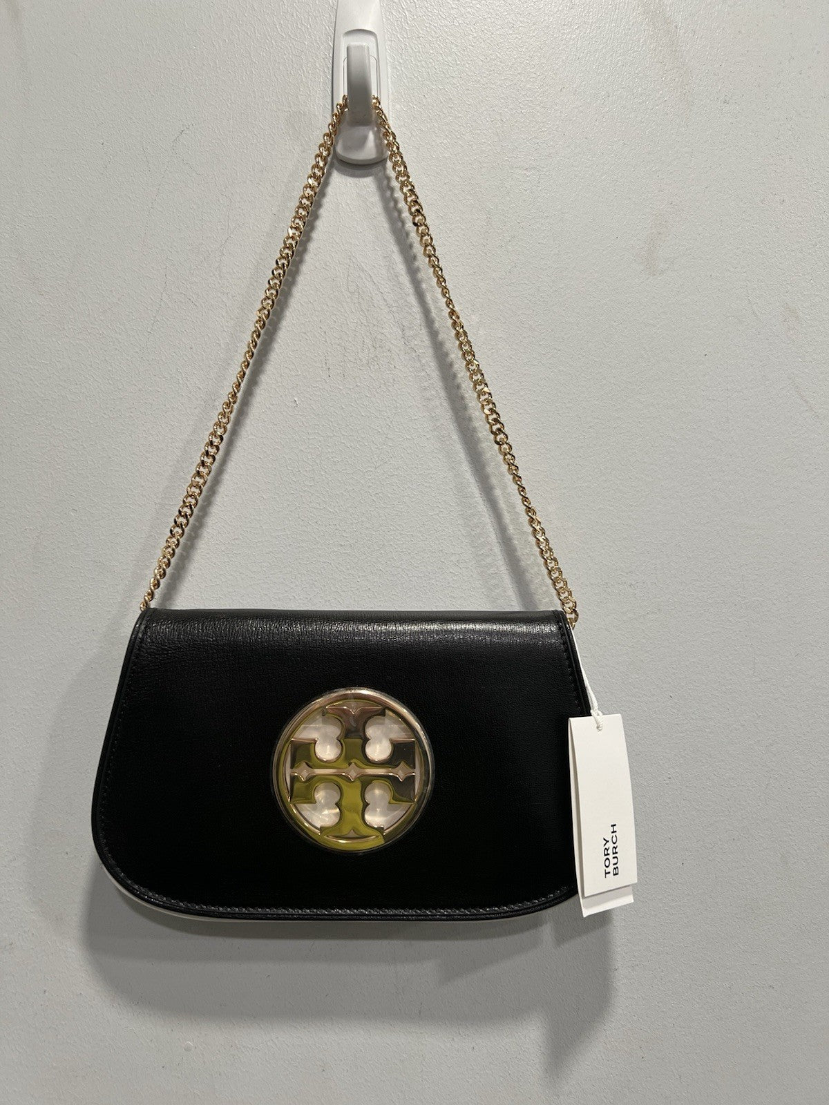 Tory Burch Black Reva Clutch Bag NWT & Duster
