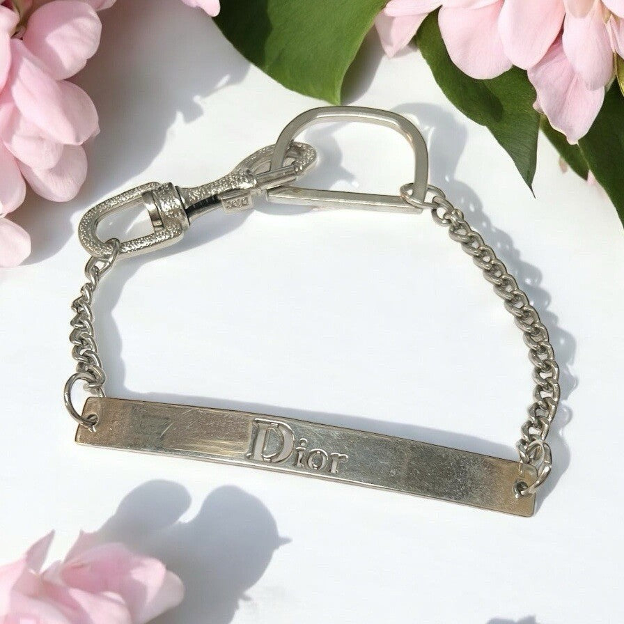 Christion Dior Logo Plate Choker AUTHENTIC