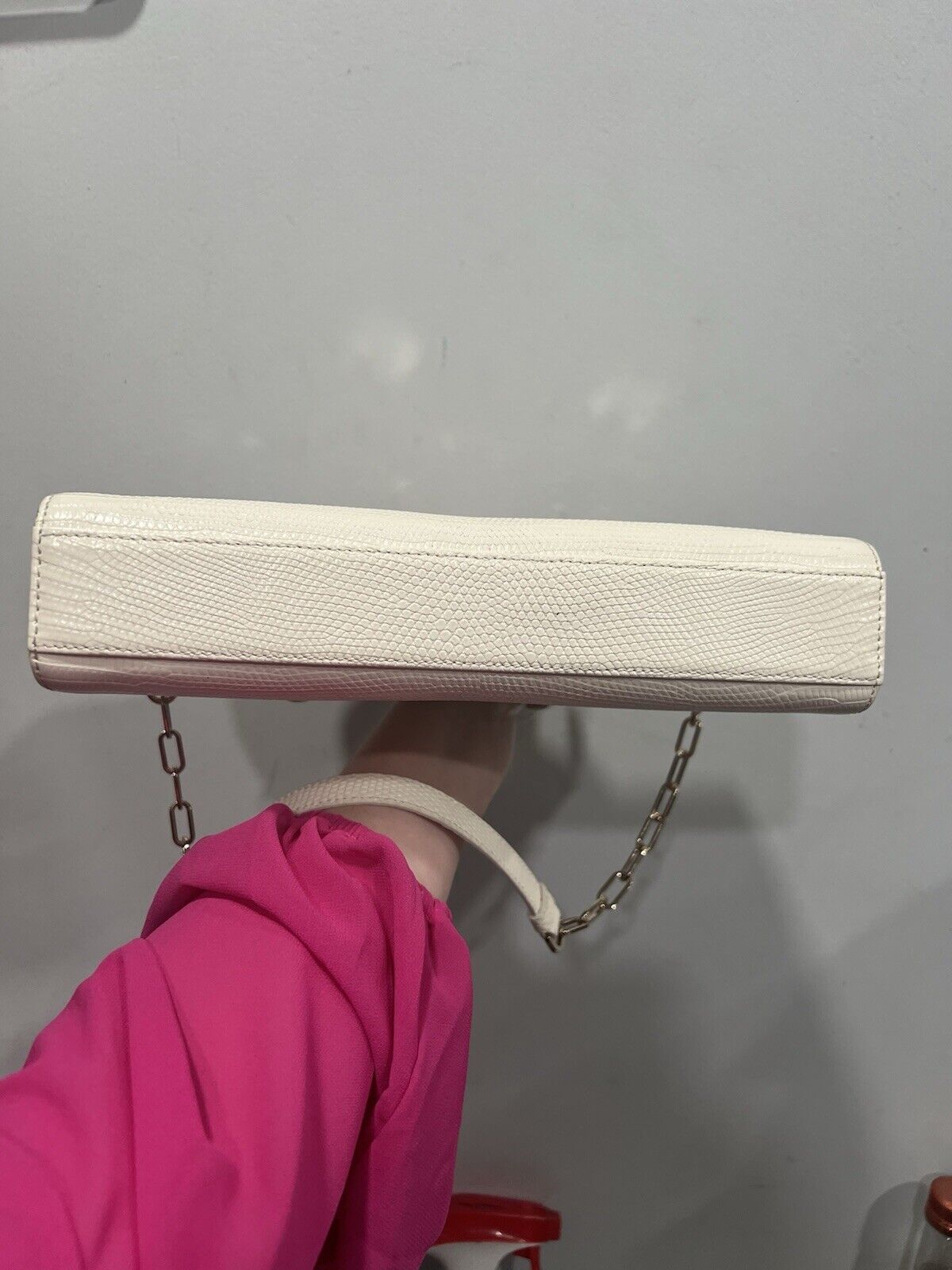 Christian Dior Lizard Ivory/Gold D-Joy Bag