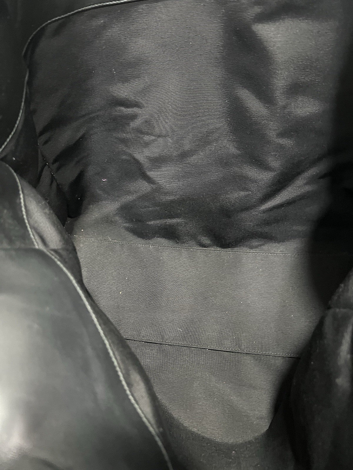 YSL Saint Laurent East West Reversible Black Tote Bag With Pouch