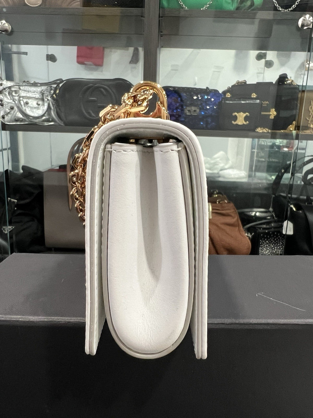 Dolce & Gabbana Mini White Borocco Girls Phone Bag Box & Duster