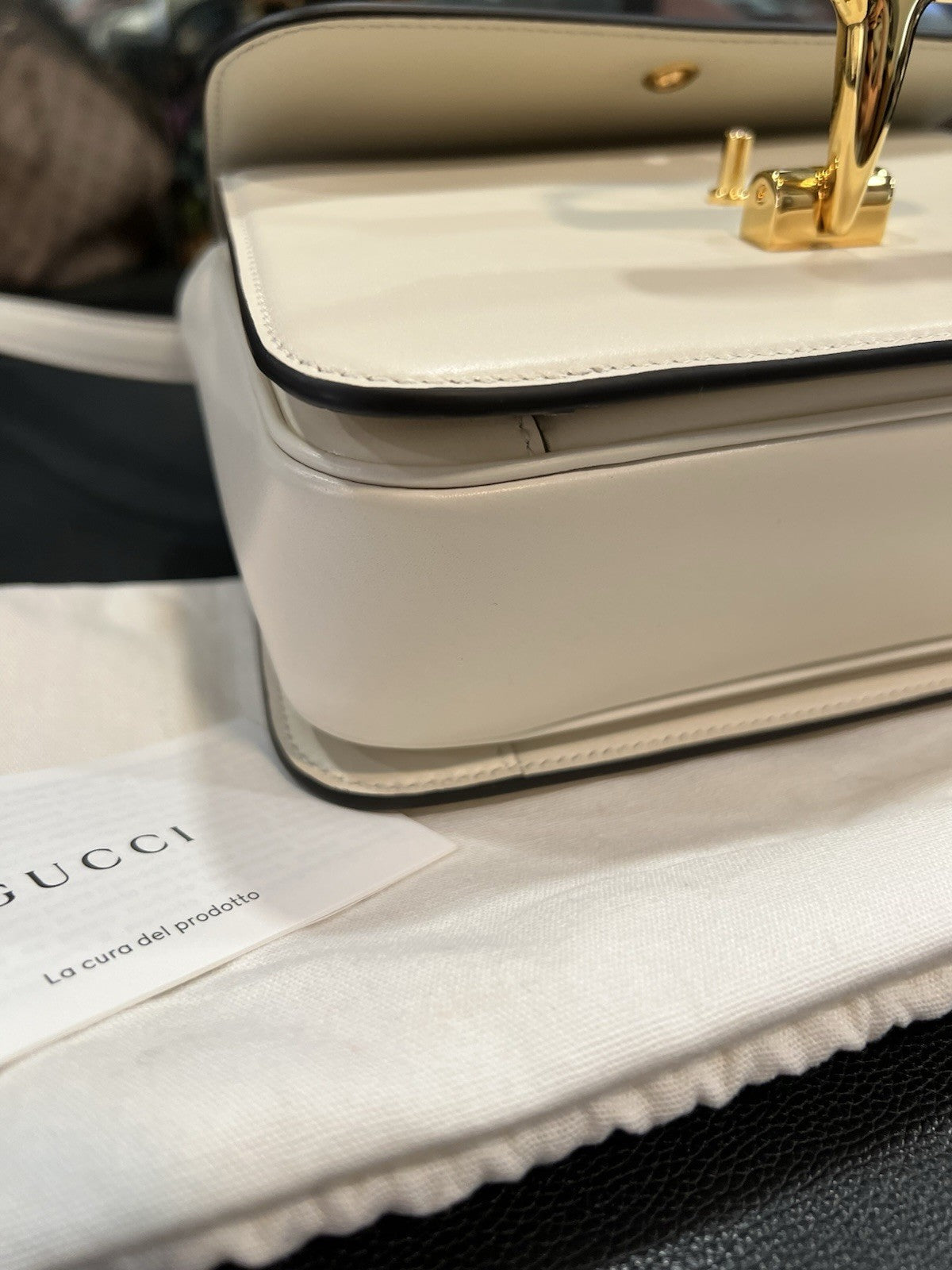 Gucci Siena Ivory Horsebit Top Handle Bag NWOB Retail $3000