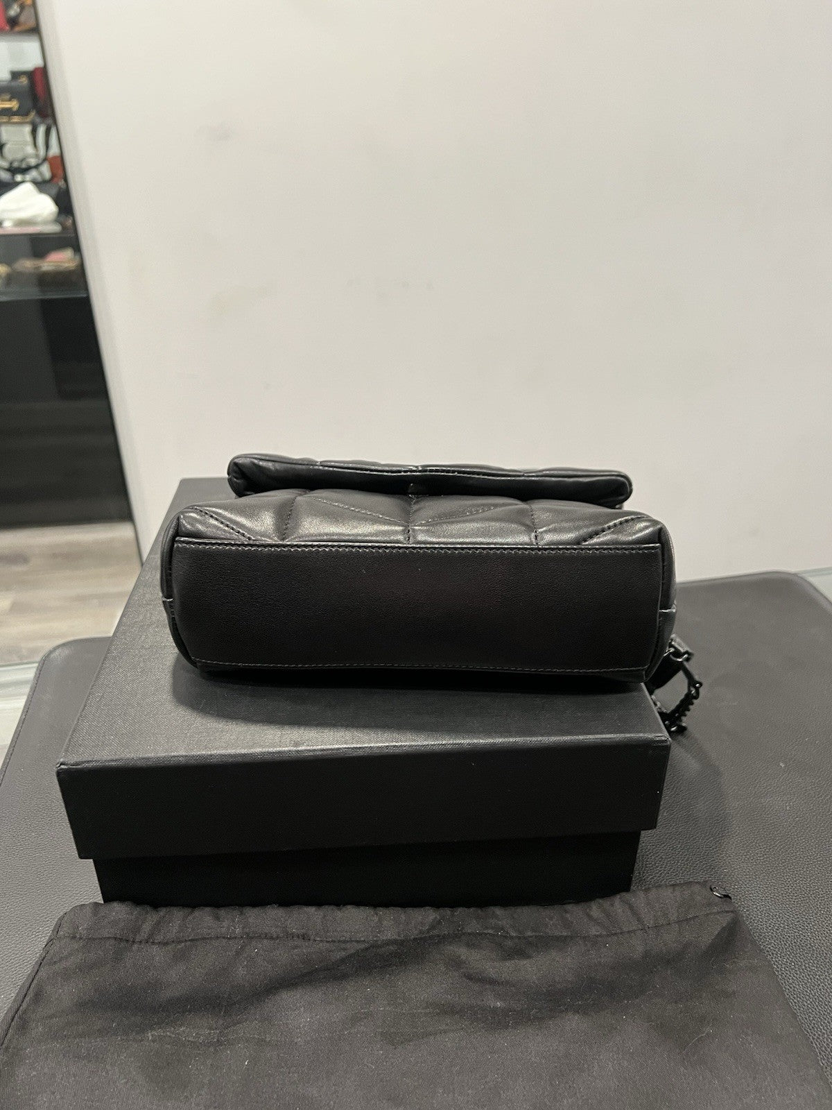 YSL Saint Laurent Toy Puffer In Lambskin Retail $2490 Box & Duster