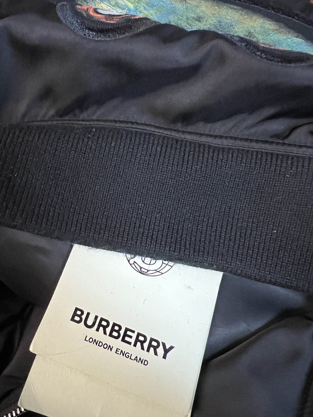 Burberry Men's Size M Mermaid Applique Bomber Jacket