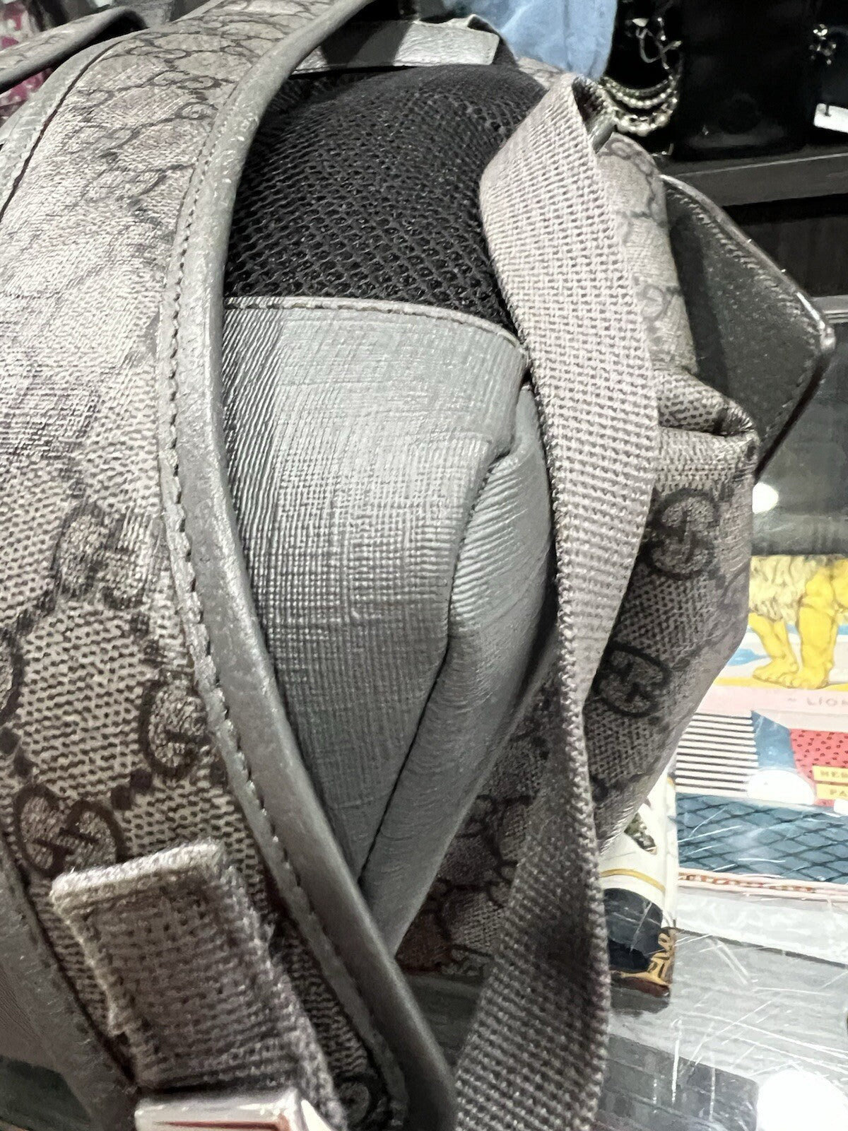 Gucci Ophidia Grey Backpack With Authenticity