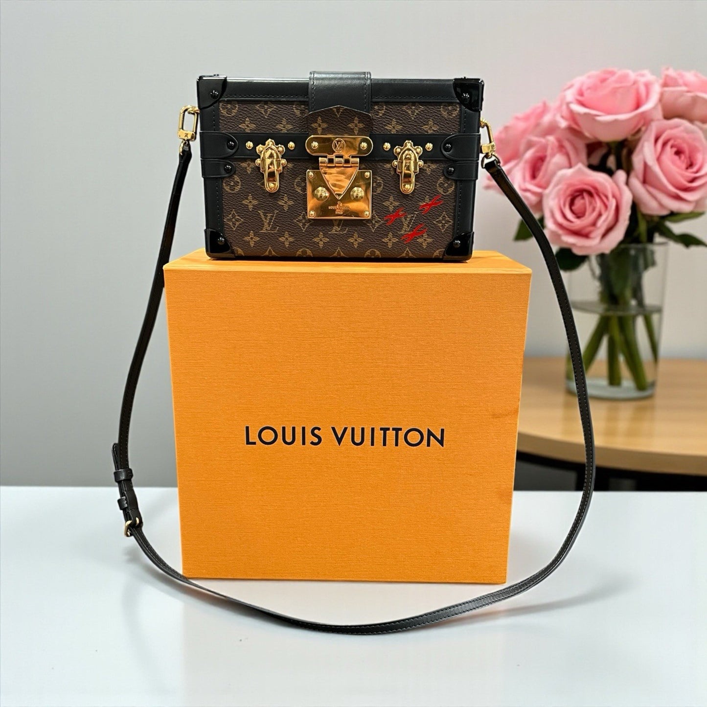 Louis Vuitton Petit Malle Souple Trunk Bag Box & Authenticity Retail $6400
