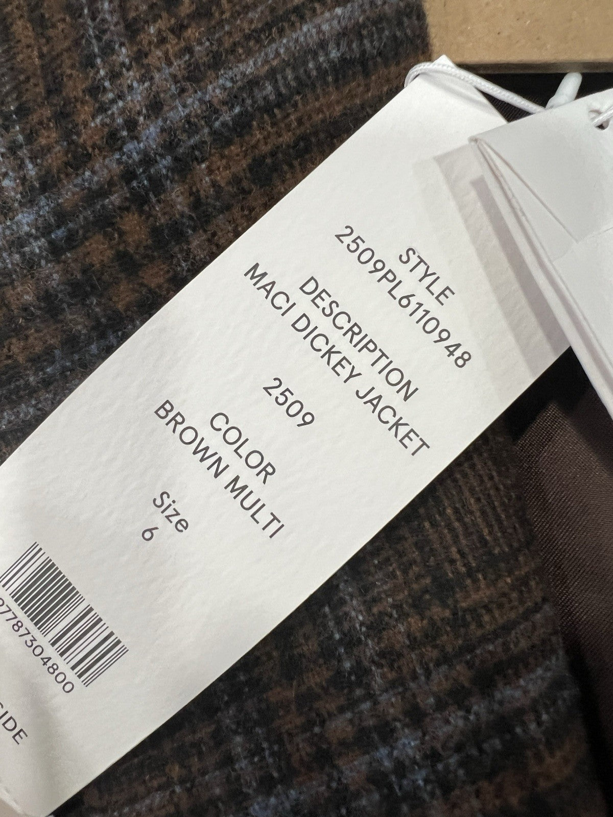 Veronica Beard Maci Dickey Wool Jacket NWT Retail $698 Size 6