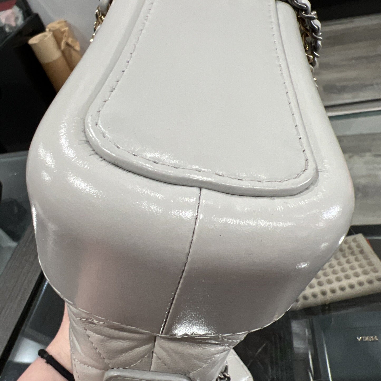 Chanel Gabrielle Small Taupe Multi Chain Bag W/Certificate Of Authenticity