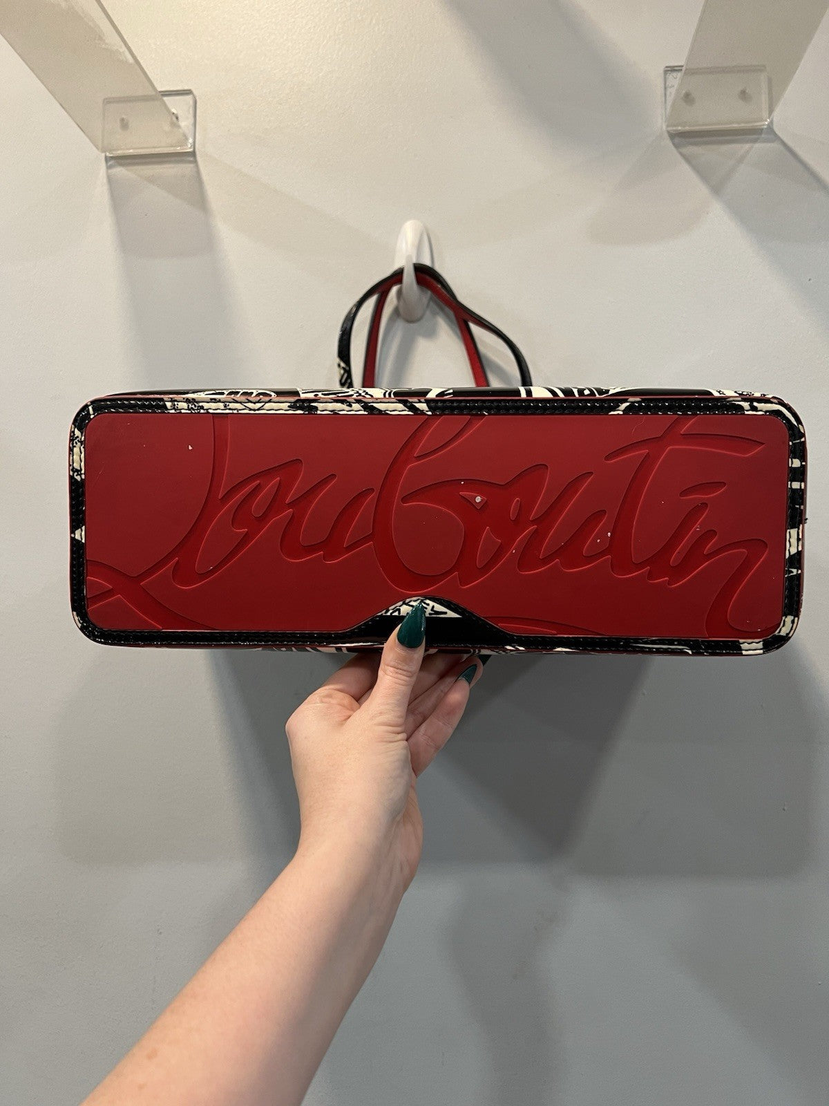 Christian Louboutin Metro Graffiti Cabata Small Tote W/Box Duster & Authenticity